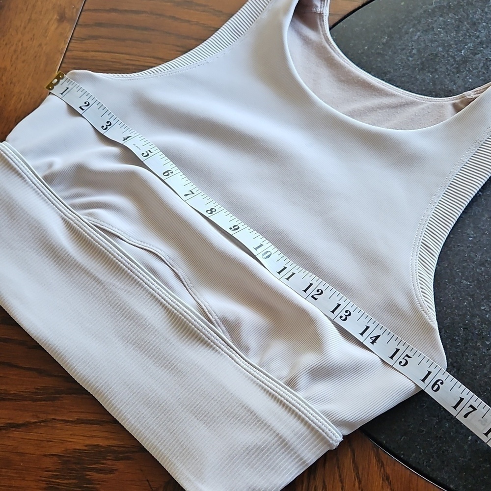 Lululemon White Kick Serve High Coverage Long Line Bra Size 10 - Picture 13 of 16